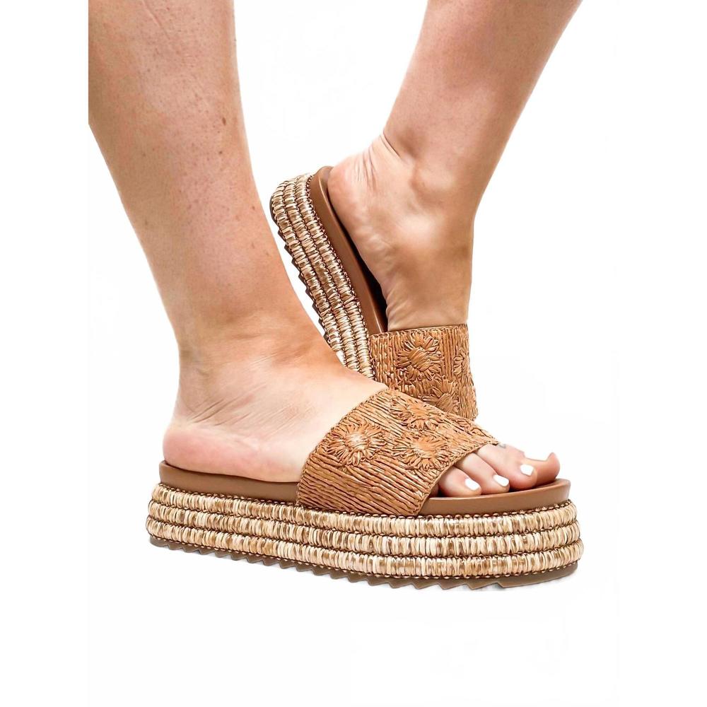 NEW CORKYS FOOTWEAR women's platform slide sandal in natural - Picture 3 of 4